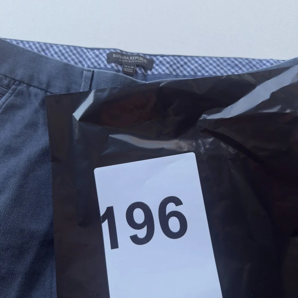 Banana Republic Mens 30x30 Mason Fit Tapered Pants Navy Blue #196 TimothyB